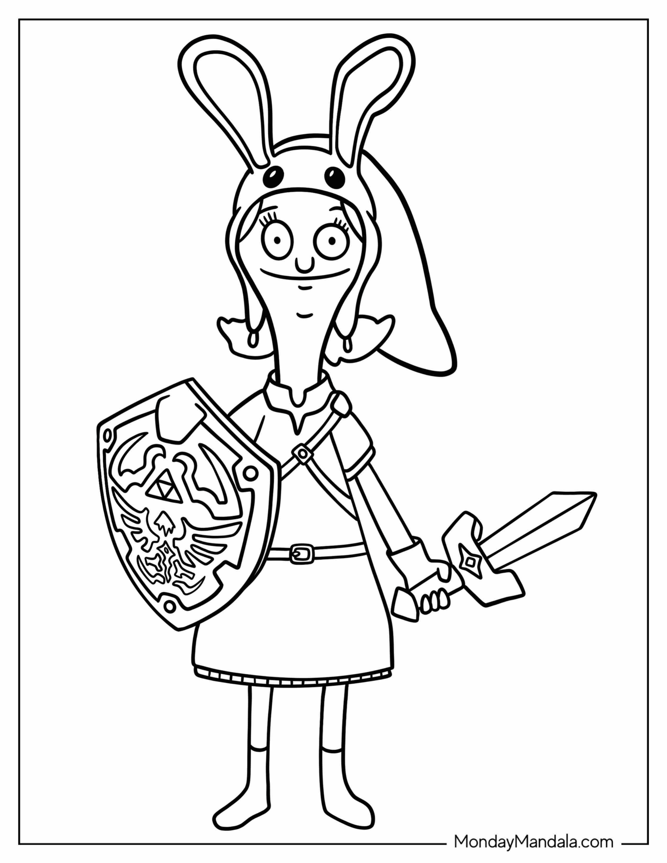 Louise holding a Sword