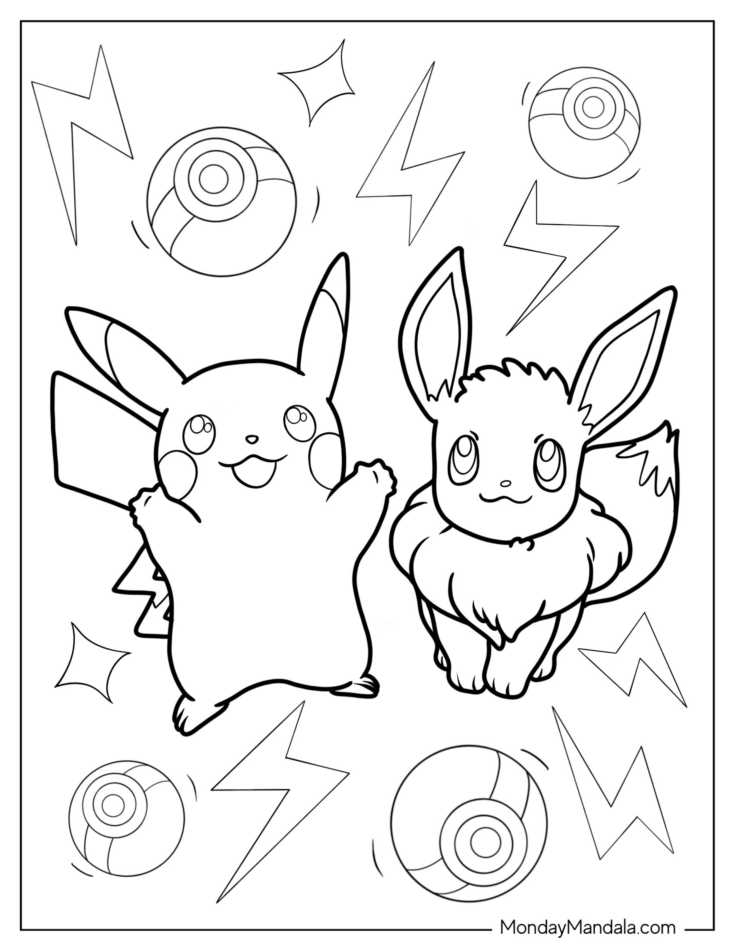 Pikachu and Eevee